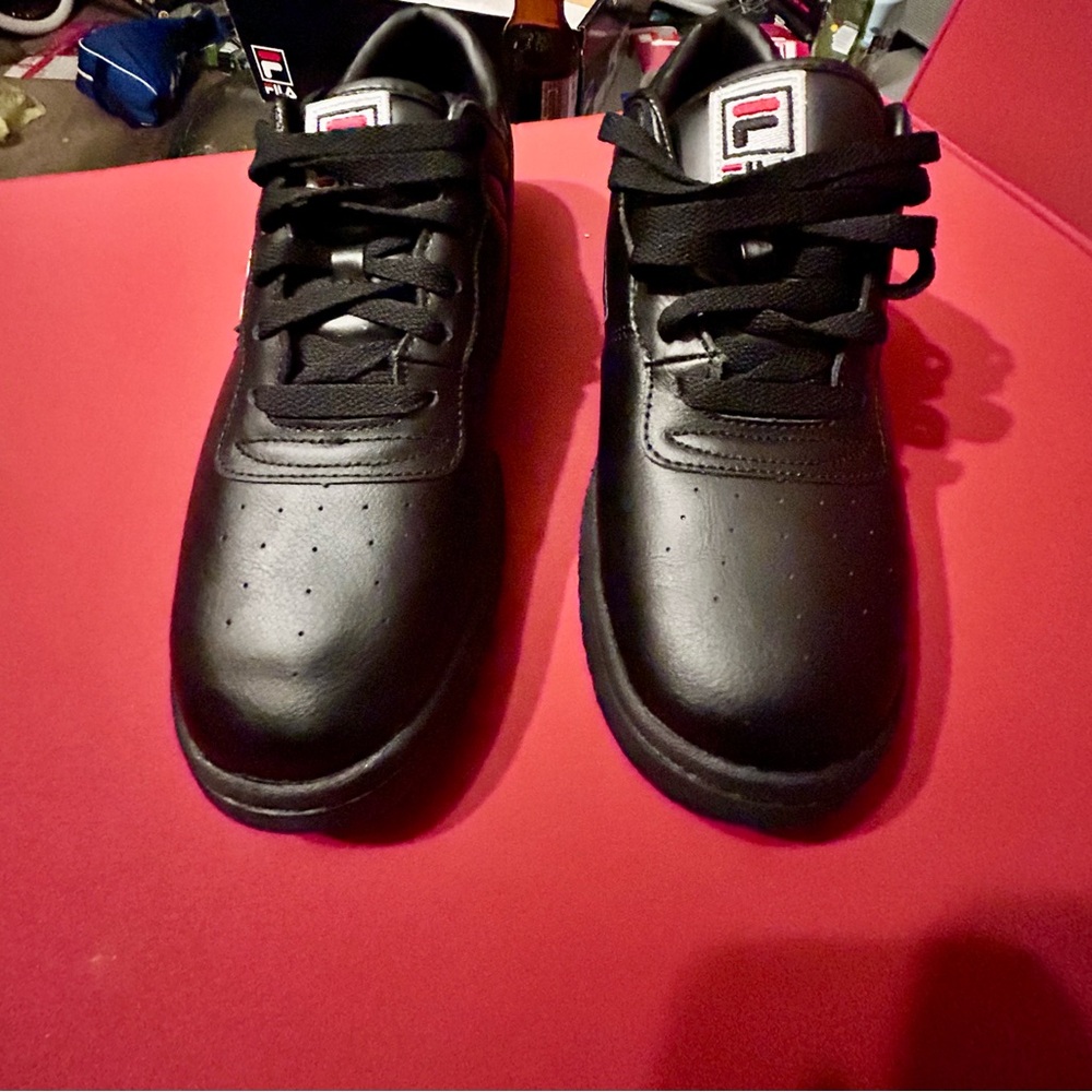 Fila Original Fitness Black Sneakers with Red and White Accents
